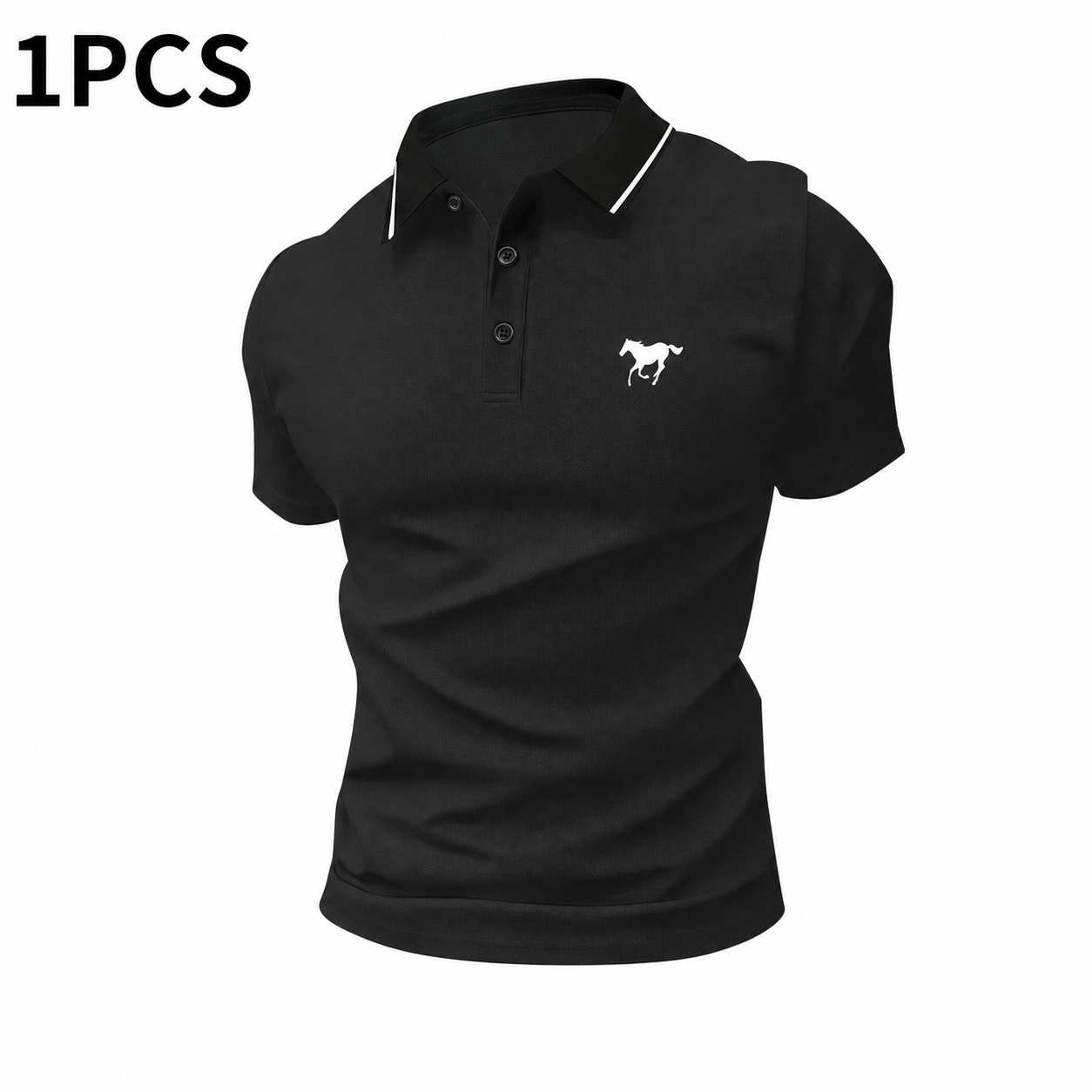 Men's Solid Color Short Sleeve Polo Shirt Set – Casual Golf & Business Top