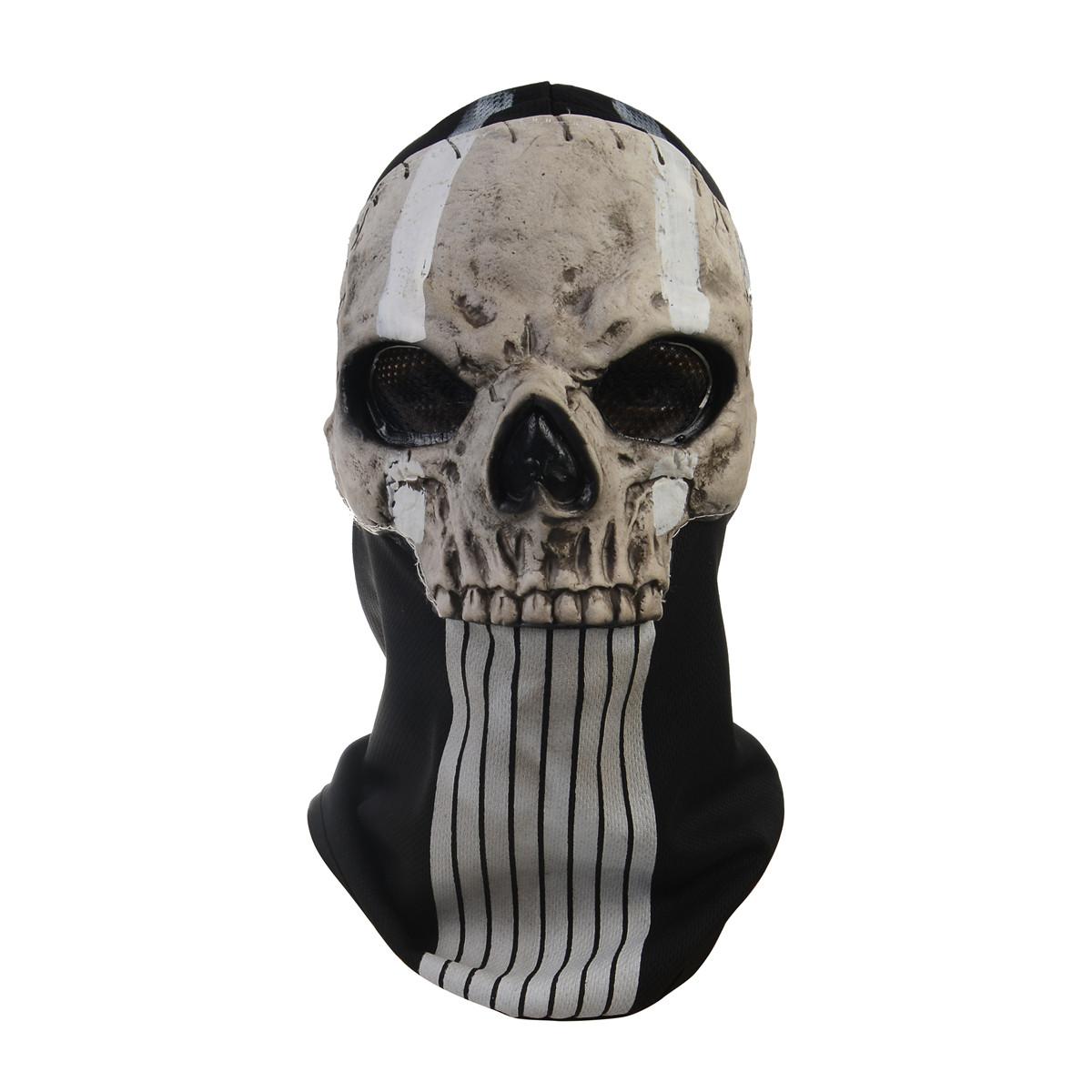 Realistic Creepy Halloween Skull Mask (Spooky Ghost Skeleton Headgear Prop)