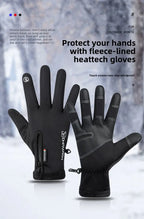 Outdoor Winter Gloves, Touchscreen andWindproof Full-Finger Gloves for Sports, Travel,and Daily Activities,Men's And Women's Fleece Gloves