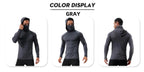 OKP 6-Piece Men's Casual Hoodie Pullovers Blue Black Light Gray Slim Fit Long Sleeve Lightweight UPF Sun Protection Soft Breathable Timeless Classic Versatile Machine Washable Comfort Multi-Occasion Wear Menswear Set Stylish Tops