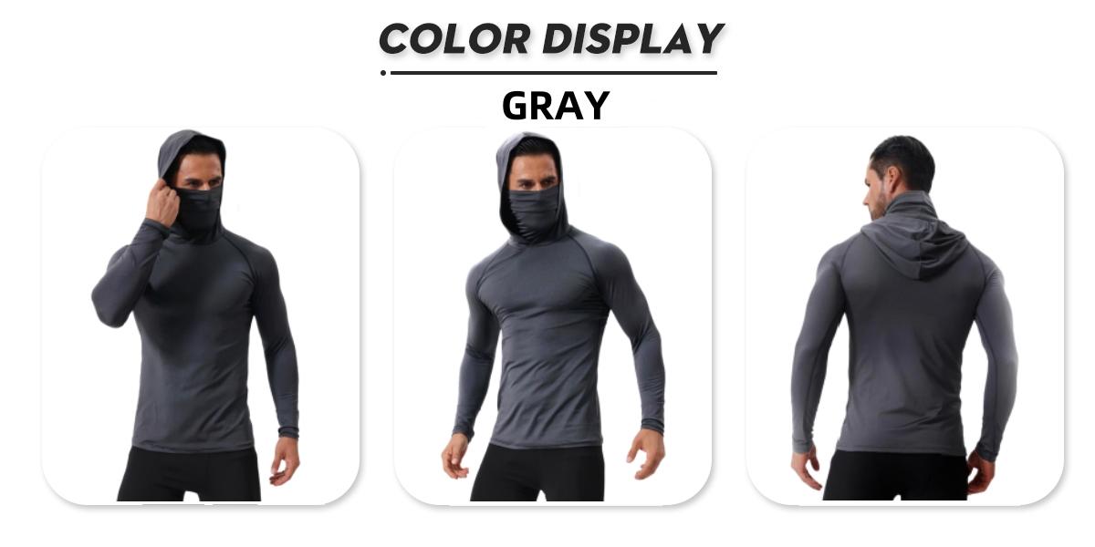 OKP 6-Piece Men's Casual Hoodie Pullovers Blue Black Light Gray Slim Fit Long Sleeve Lightweight UPF Sun Protection Soft Breathable Timeless Classic Versatile Machine Washable Comfort Multi-Occasion Wear Menswear Set Stylish Tops