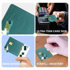 Vintage Style Card Skin Sticker – Slim Waterproof Scratch-Resistant Bank Card Wrap, Easy Apply & Remove