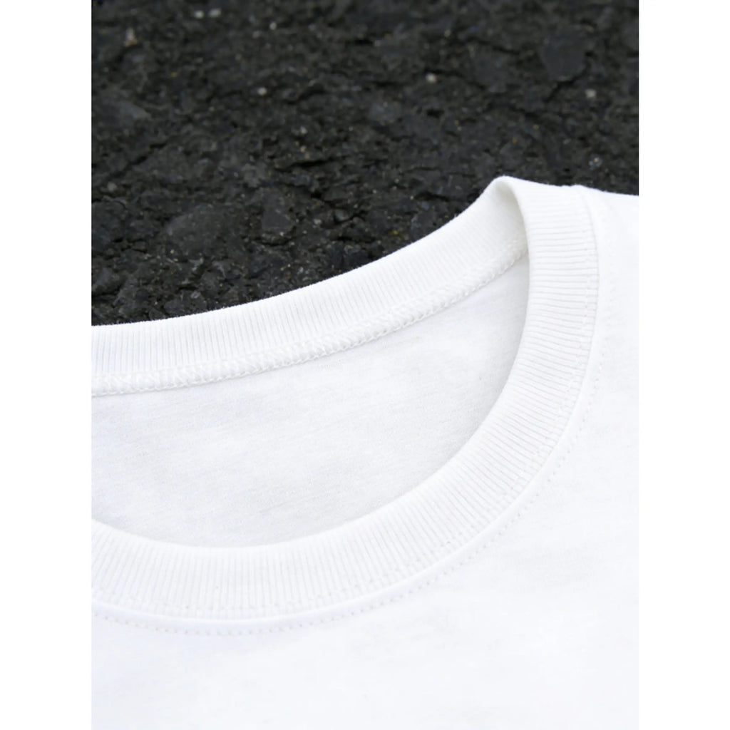 Men's Breathable Sports Style Short-Sleeved Crew Neck Letter Printed T-Shirts & Vests - Mens Clothing Athletic Tops, Casual Wear Activewear for Summer Training Running Clothes