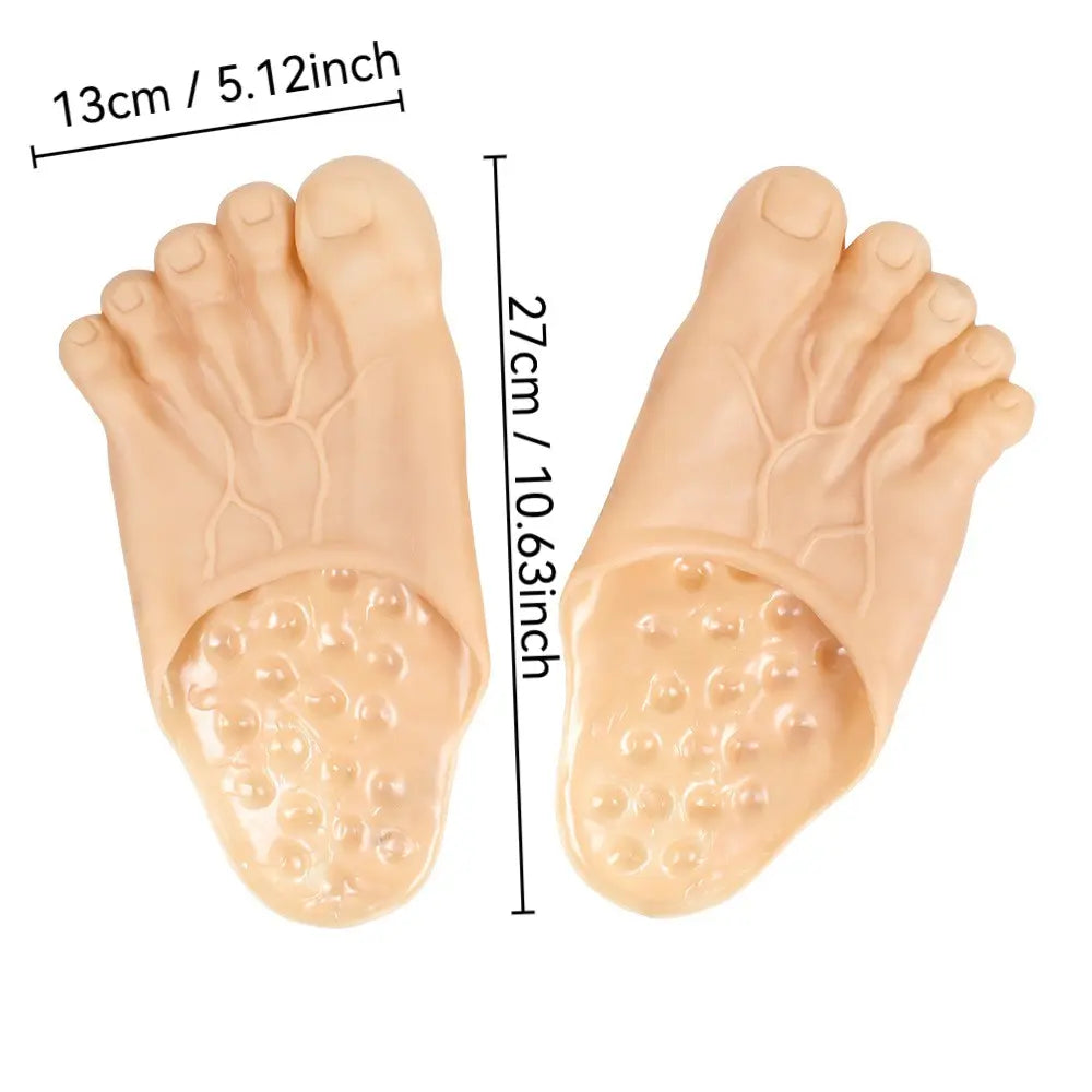 Funny Prank Shoes with Realistic Toenails, Oversized Design, Comedic Effect, Perfect for Halloween, Pranks, Costume Parties, Easy to Wear, Creative Prank Gift, Prank Gag Gift