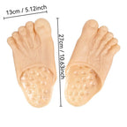 Funny Prank Shoes with Realistic Toenails, Oversized Design, Comedic Effect, Perfect for Halloween, Pranks, Costume Parties, Easy to Wear, Creative Prank Gift, Prank Gag Gift