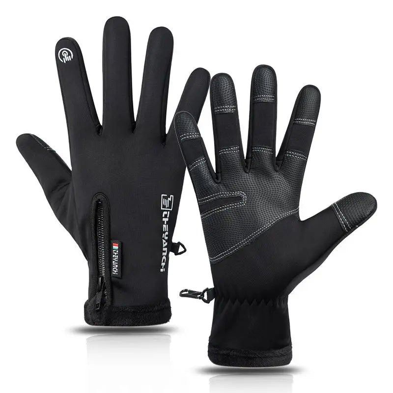 Unisex Windproof Touchscreen Fleece Gloves for Winter Outdoor Activities