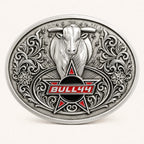 Western Bull Head Oval Magnetic Flip Drink Holster Belt Buckle