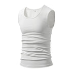 Men 4Pack Cotton Muscle Tank Tops Comfort Stretchy Breathable Summer Workout Sleeveless Sports Undershirts (optional sets of 4 or 2) High Elasticity Lifestyle Beater