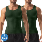 Men's Compression Shapewear Tank Top (1/2/3/4 Pack) – Tummy Control Breathable Workout Undershirt