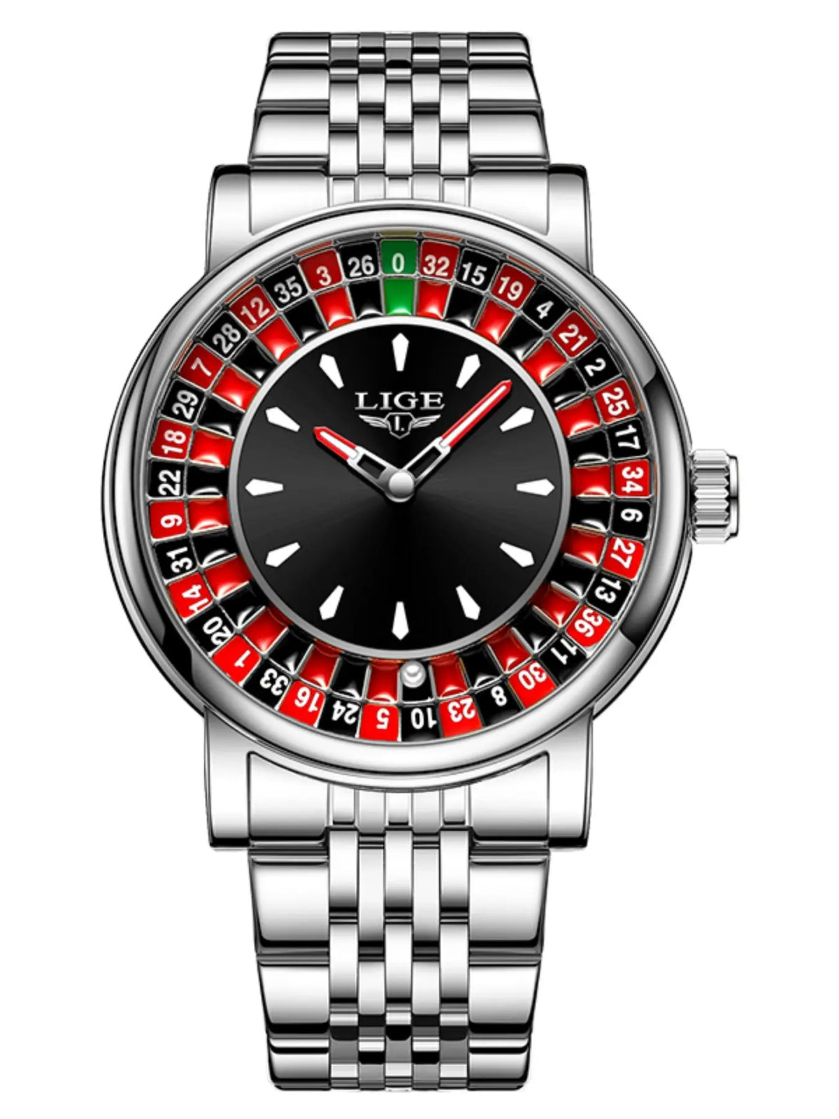 Men's Fashion Round Russian Roulette 12 Zodiac Theme Interactive Quartz Watch, Waterproof Design for Parties and Daily Wear