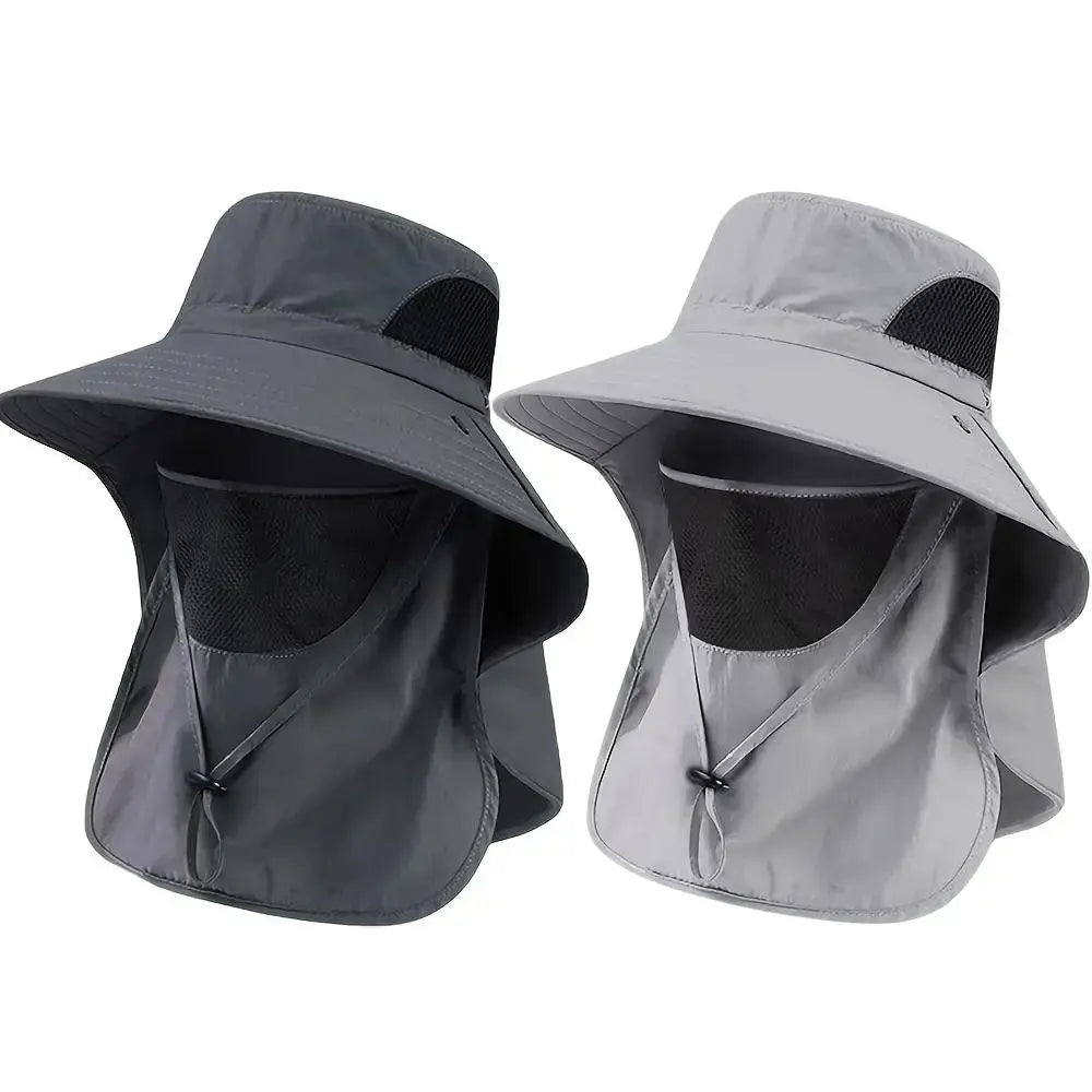 summervibes Unisex UPF Sun Hat with Removable Face Cover & Neck Flap