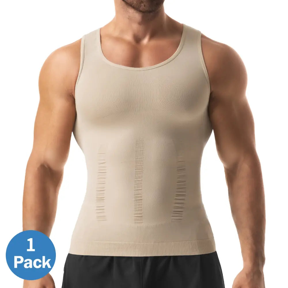 1/2/3/4 Pack Menswear Shapewear Compression Tank Top Daily Casual Undershirt Tummy Control Workout Underwear Shirt Body Shaper Breathable Elastic Soft Stretchy Fabric Sports Sleeveless Fitted