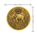 2D Full-View Lucky Coin, 777 Number Luck Token, Universe Destiny Commemorative Coin with Engraved Star and Symbol Pattern for Wealth and Good Fortune