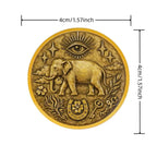 2D Full-View Lucky Coin, 777 Number Luck Token, Universe Destiny Commemorative Coin with Engraved Star and Symbol Pattern for Wealth and Good Fortune