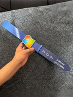 Unisex Y2K Retro Windows Vista Belt, Four-Color Logo Alloy Buckle, Vintage Computer Desktop Print PU Waist Belt, Statement Belt, Printed Belt, PU Leather Belt