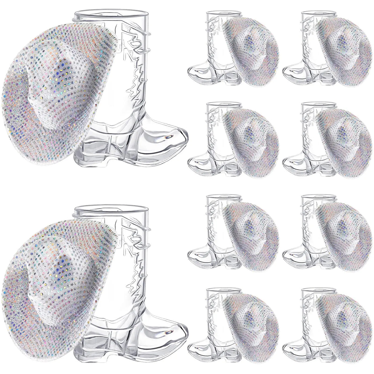Mini Cowboy Boot Shot Glasses Set