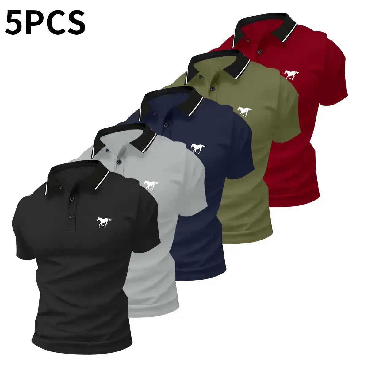 Men’s polo shirt set, casual men’s polo shirt, solid color buttoned basic style, versatile design suitable for bowling/golf, ideal for everyday wear and summer business style.,summerwins,father'sdaygifts,back to school,back to school shopping