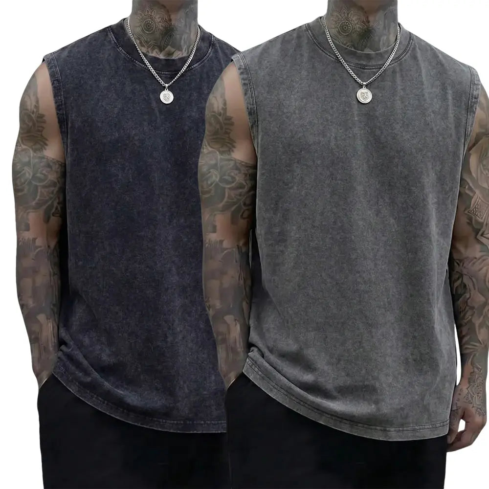 Unisex 3-Pack Vintage Heavyweight Cotton Tank Tops