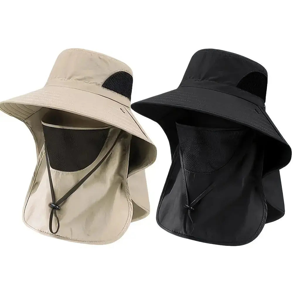 summervibes Unisex UPF Sun Hat with Removable Face Cover & Neck Flap