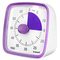 Yunbaoit VT03-Blue Rainbow 60-Minute Silent Visual Timer with Night Light, Bell & ABS Plastic Body - Kitchen Gadget, Utensil for Kids, Work, School Use
