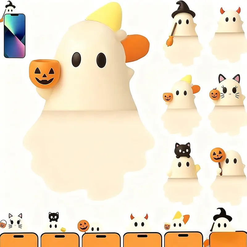 3D Halloween Peel & Stick Phone Charms (6-Pack)