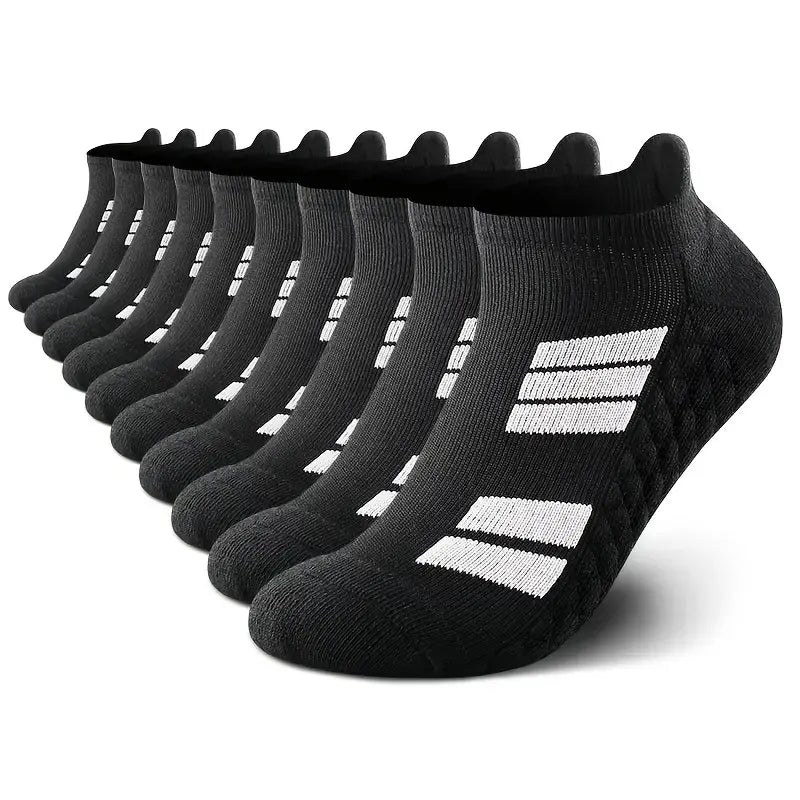 Men's 6-Pair Thick No-Show Athletic Ankle Socks with Terry Sole