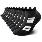 Men's 6-Pair Thick No-Show Athletic Ankle Socks with Terry Sole