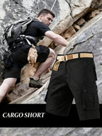 3-pack men’s cargo pants, tactical men’s shorts, men’s shorts with multifunctional pockets, suitable for golf and outdoor activities, men’s hiking shorts, wear-resistant, wrinkle-resistant, breathable shorts