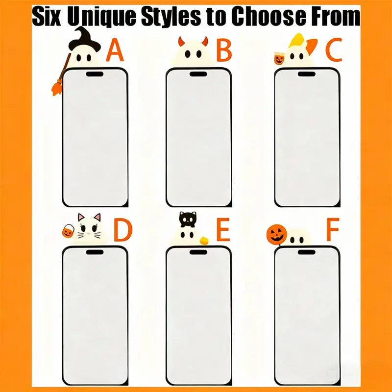 3D Halloween Peel & Stick Phone Charms (6-Pack)