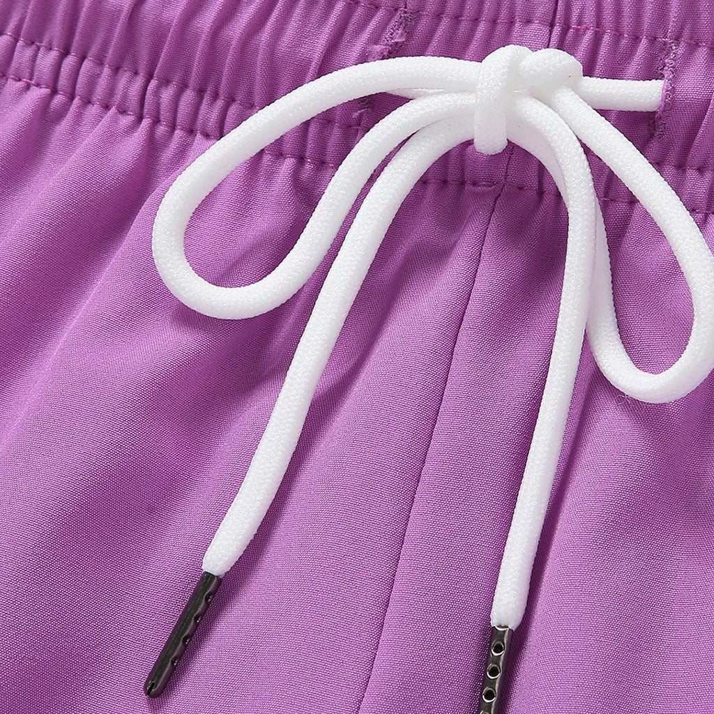 [3-Pack] Women's Athletic Shorts with Liner: Elastic Drawstring Running Shorts