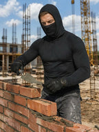 Men’s hooded sports tops available in sets of 6 or 3, featuring a mask design, high-stretch quick-dry fabric, sun protection and breathability—ideal for outdoor activities, fishing, and working outdoors in sunny conditions.