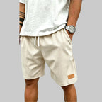 Men's Casual Waffle Shorts, Loose Straight Cut Athletic Style with Drawstring, Breathable Menswear for Summer, Stylish, Mens Clothing, Active, Enhance Your Wardrobe