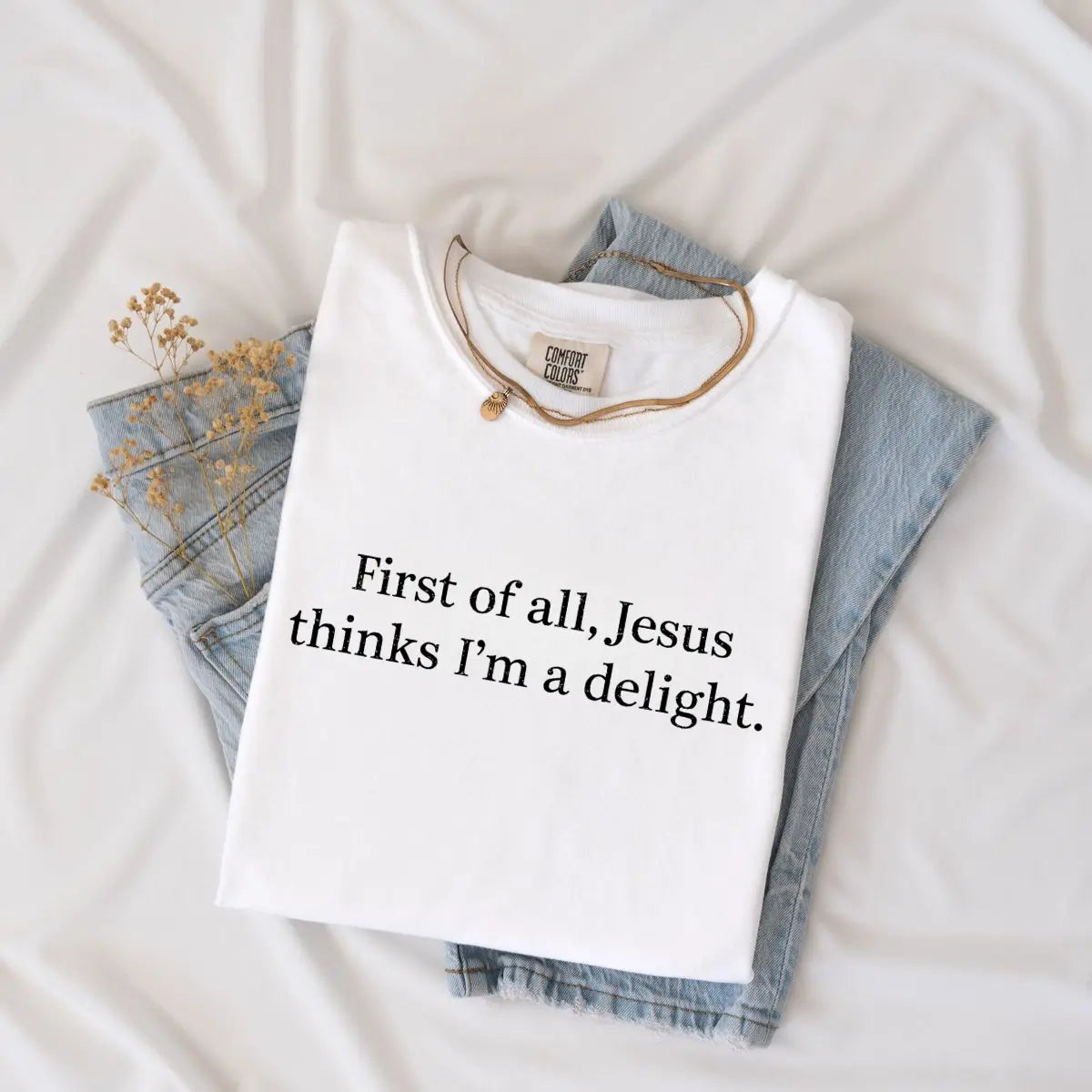 Comfort Colors Jesus Thinks I'm A Delight Shirt, Funny Christian