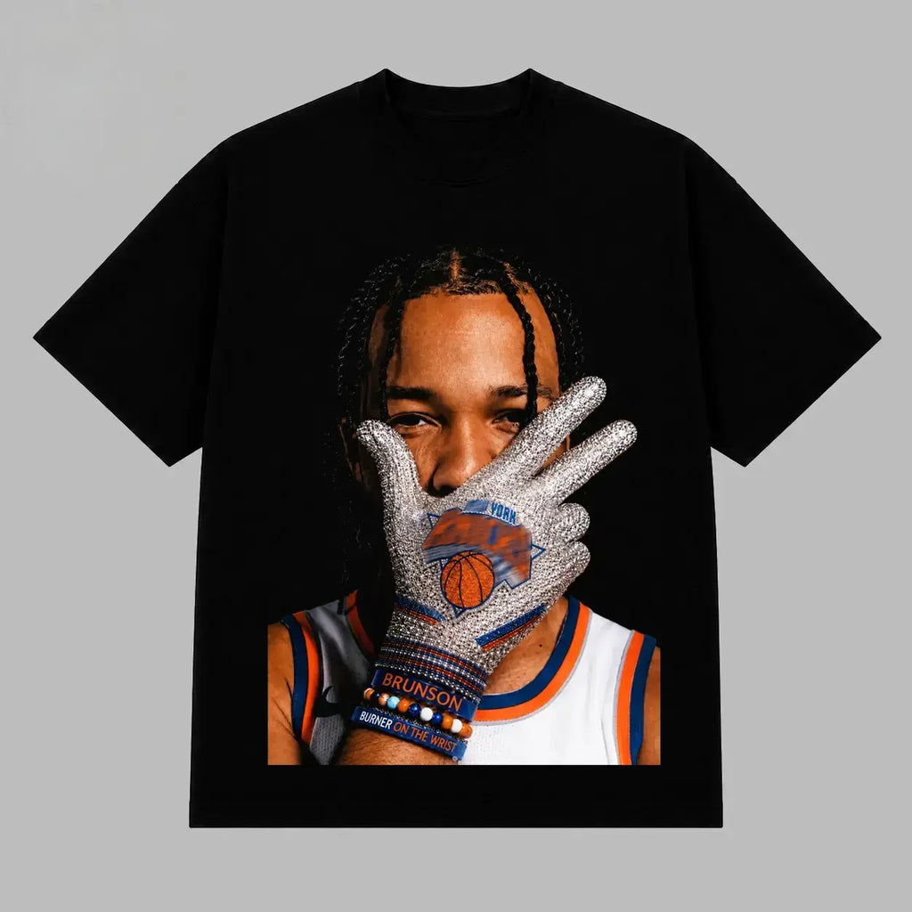 [Collection] Jalen Brunson "Brunson Burner" Graphic T-Shirt for Knicks Nation, Basketball Fans Apparel, Vintage Streetwear Tee, Unisex Fan Gift for Men & Women