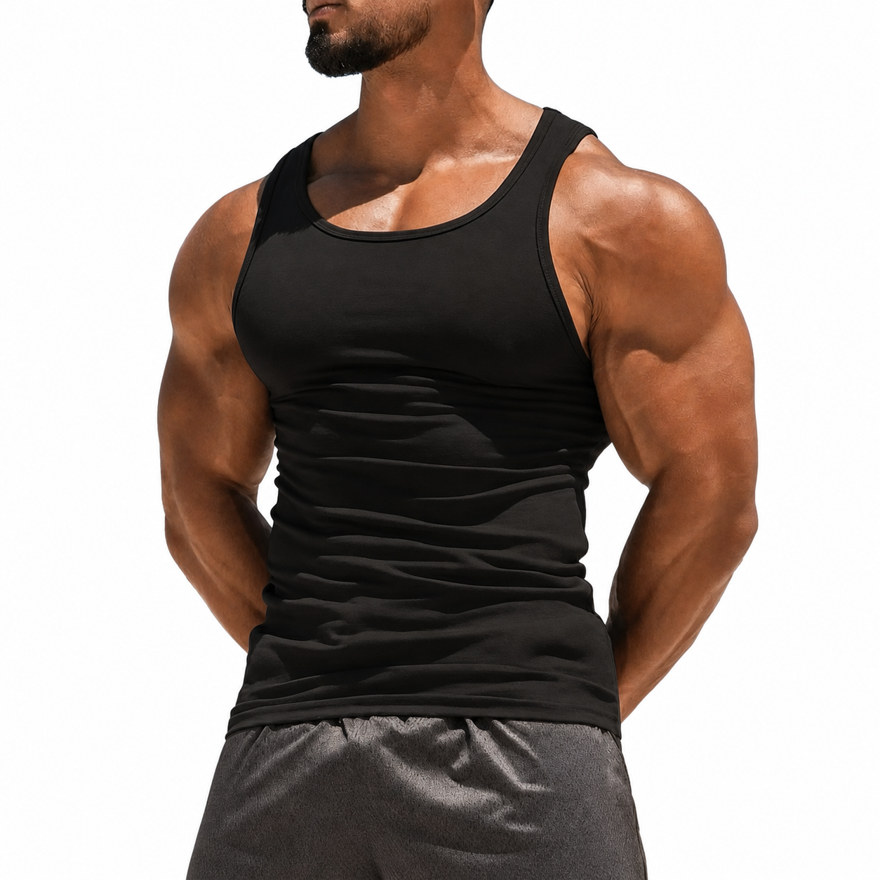 Men's 5-Pack Solid Color Athletic Tank Tops