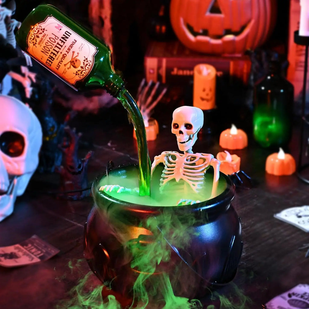 Magical Floating Potion Cauldron with Bubbling Diffuser for Halloween Decor