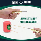 Mini Toothpick Gun Toy Game Set with Foam Target for Parties & Indoor Fun