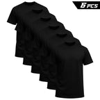 12-Pack $39.99 The more you buy,the lower the price. Stock up! Men's Black Crew Neck T-Shirt,Short Sleeve,Comfort Fit undershirts basic T-shirt Cotton Blend Basic Tee Easy Care Durable  Menswear Top outdoorfun fathersdaygift