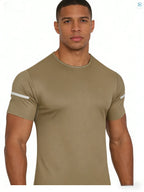 7PCS Men's Print Reflective Stripe  Sports T-Shirts, Quick Drying Breathable Round Neck T-shirt,Casual Tops for Workout Running, Gym Tees, Men's Sportswear for Summer  Running Shirts, Moisture-Wicking T-Shirts, Gym Workout Short Sleeve Shirts