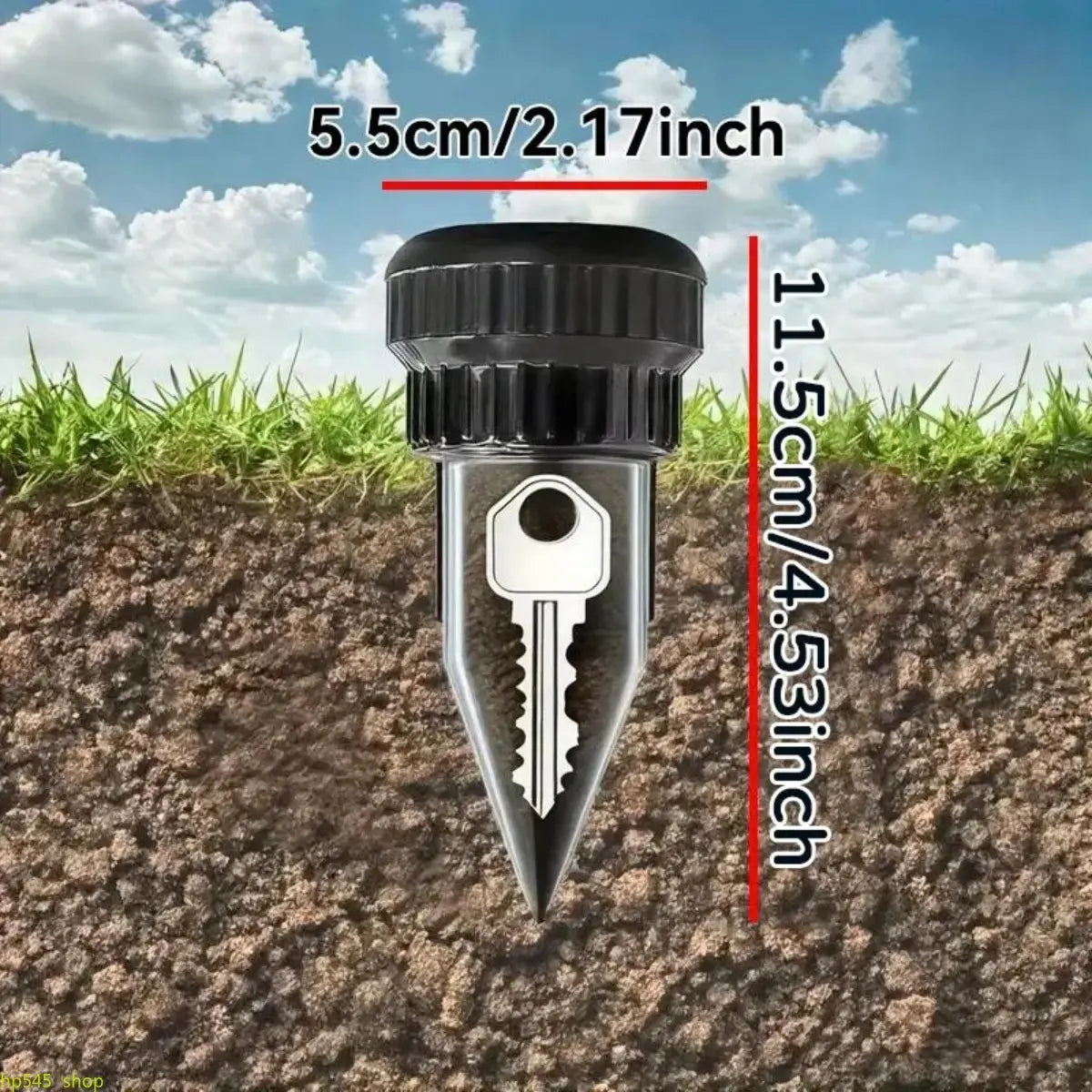 Realistic Underground Spike Garden Key Hider, Durable High Quality Plastic Hidden Key Storage Safe, Easy Insert Lawn Decorative Key Holder, Weatherproof Outdoor Security Accessory For Backyard, Garden And Patio Spare Key Storing homedecor