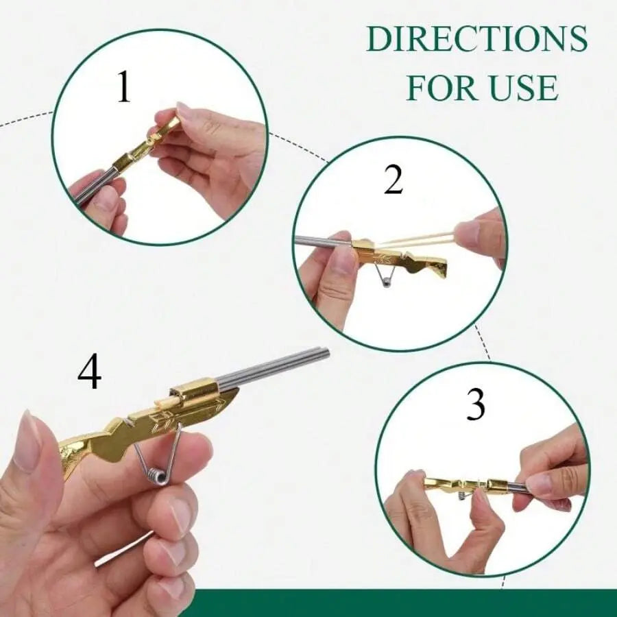 Shooting Game Mini Toothpick Gun With Foam Target - Fun Finger Dispenser, Great For Fall Festivals, Holidays And Birthday Parties, Great For Indoor Decoration Toy Grab. Entertainment Steel