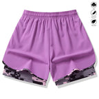[3-Pack] Women's Athletic Shorts with Liner: Elastic Drawstring Running Shorts