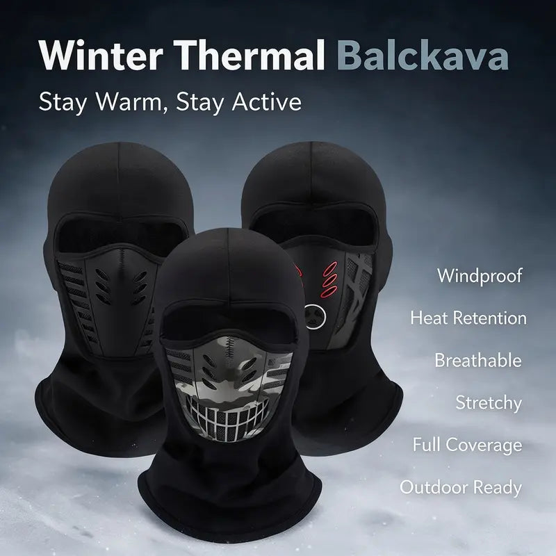 Unisex Fleece Full Face Balaclava Ski Mask - Windproof, Anti-Haze, Soft Sports & Outdoor Hat, Motorcycle Accessory for Skiing, Winter Activities