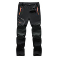 Men's Plain Polyester Fleece Insulated Thermal Pants - Heavy-Duty Waterproof Softshell, Below-the-Ankle, Heat-Reflective, Zip Pockets, Cold Weather Male Clothing Clothes Products for Hiking, Adventure