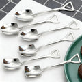 Retro Stainless Steel Spoon & Fork Set (Square/Pointed/Dessert/Ice Cream)