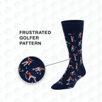 Golf Socks - Funny Angry Golfer Socks - 2 Pair per Pack - Size 10-13 Socks
