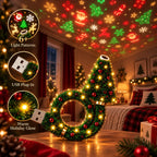 2026 New USB Plug-In Christmas Projector Night Light, 6+ Holiday Pattern Ceiling Lamp, Warm LED Christmas Tree Room Decor for Bedroom, Party & Holiday Gifts