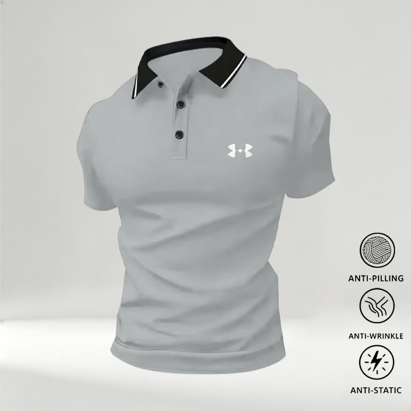 Men's Polyester Polo Shirts 4-Pack - Menswear, Mens Clothing, Animal Print, Collar, Button Placket, Stretchy, Comfortable, Machine Washable Summer Tops for Golf, Everyday Casual Wear, Camping,sohochic