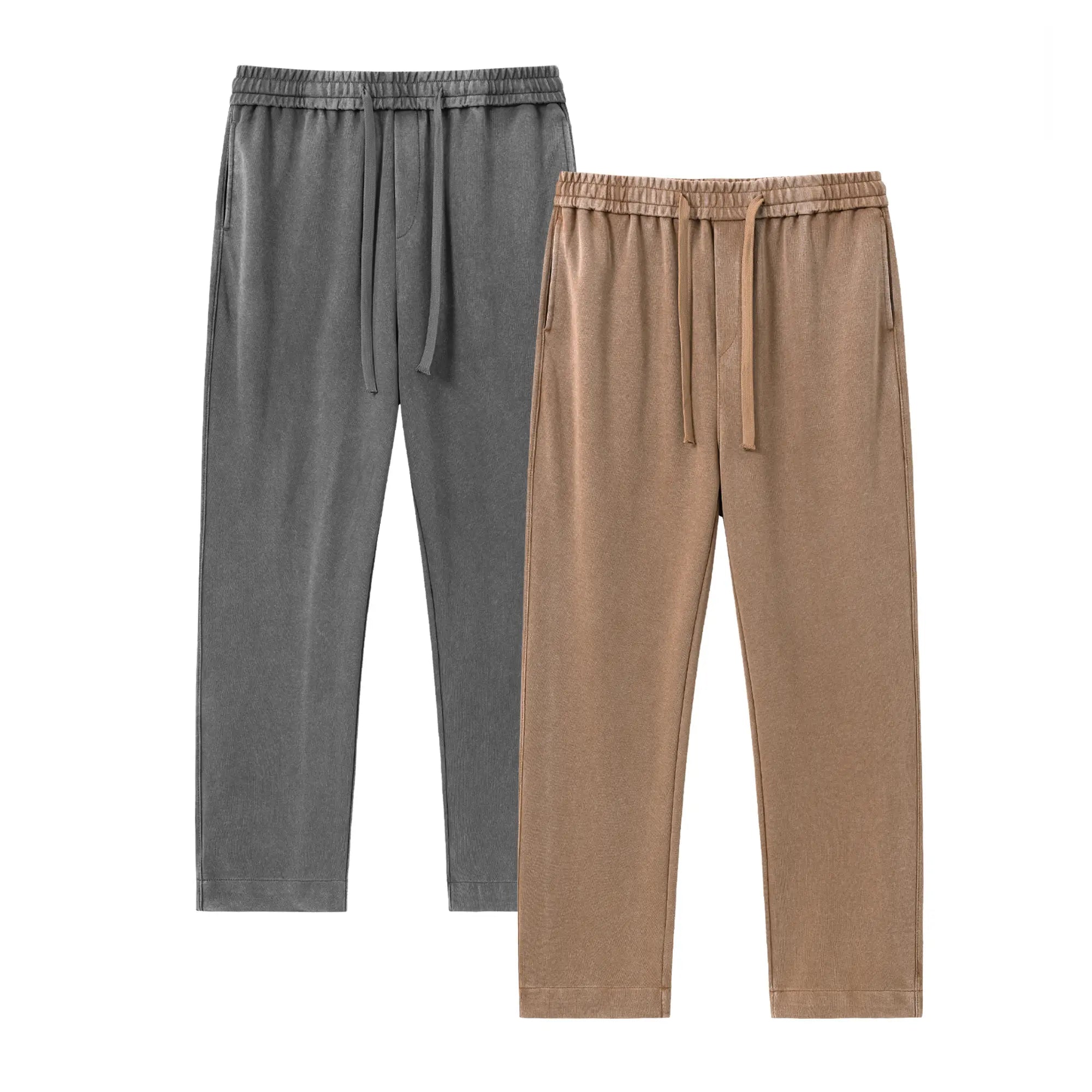 3 pack men’s acid wash, washed cotton solid color athletic casual sweatpants, unisex