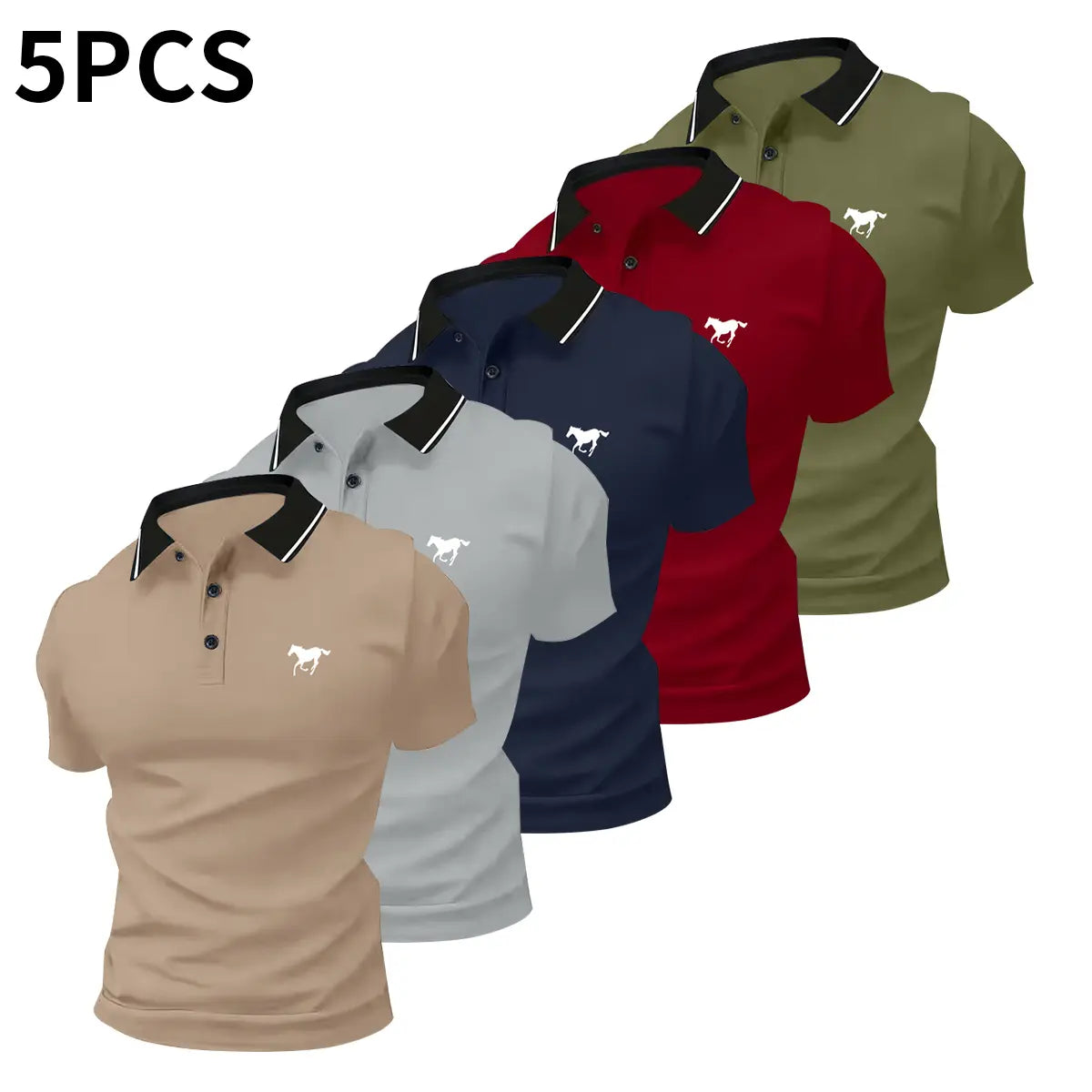 Men’s polo shirt set, casual men’s polo shirt, solid color buttoned basic style, versatile design suitable for bowling/golf, ideal for everyday wear and summer business style.,summerwins,father'sdaygifts,back to school,back to school shopping